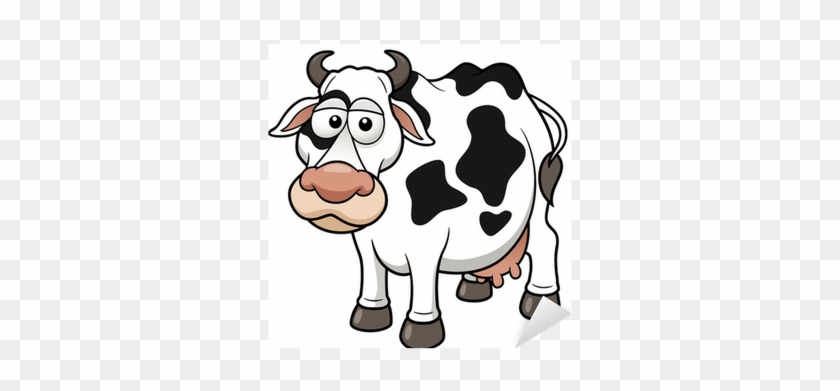 İnek Karikatür Vektör Çizim Çıkartması Pixerstick • - Imagen De Vacas Para Colorear Animadas #332789