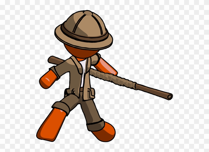 Orange Explorer Ranger Man - Cartoon #332933