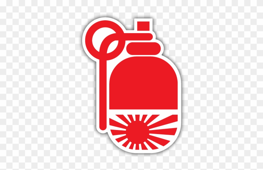 Rising Sun Jdm Grenade Sticker - Jdm Stickers #333122