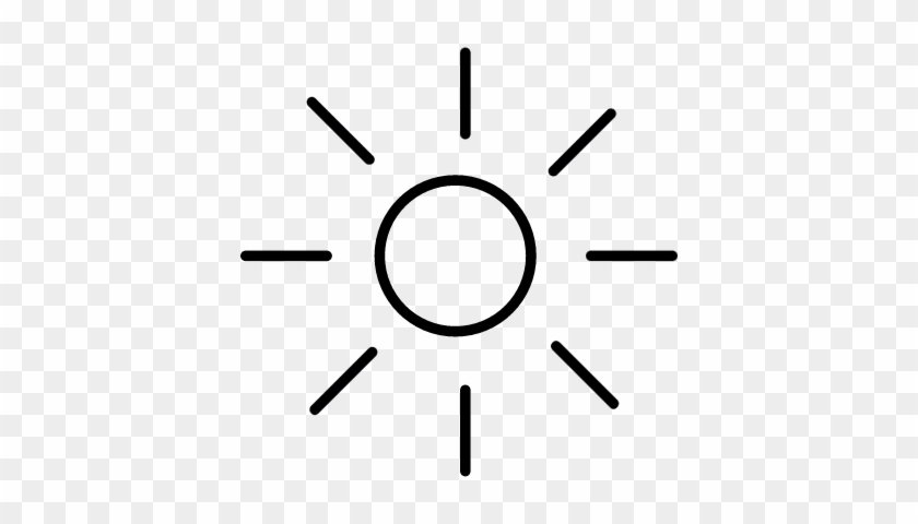 Shining Sun With Rays Silhouette Vector - Circle #333133