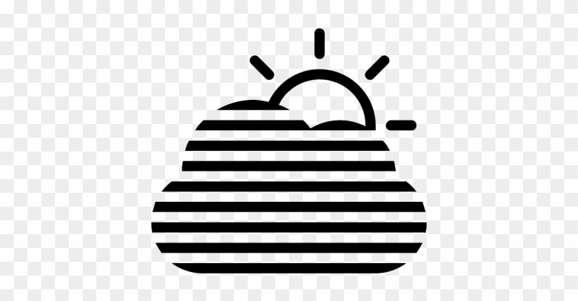 Fog Cloud Hiding The Sun Weather Interface Symbol Vector - Fog Symbol #333361