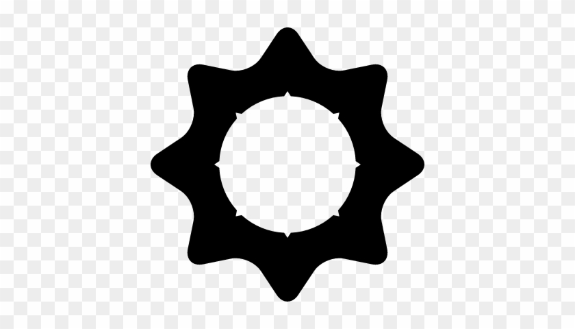 Sun Shape Vector - Flat Gear Png #333407
