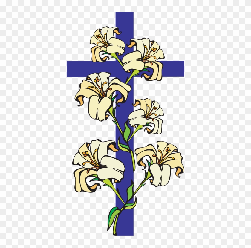 Sign Up For Cyo Track & Field - Cross With Easter Lilies #334058
