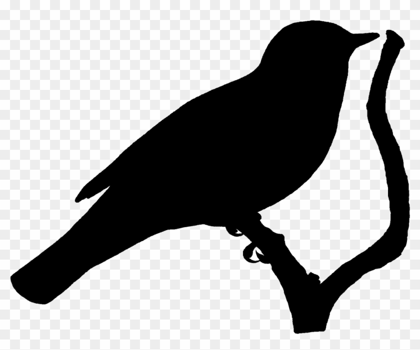 Digital Bird Silhouette Download - Perching Bird #335087