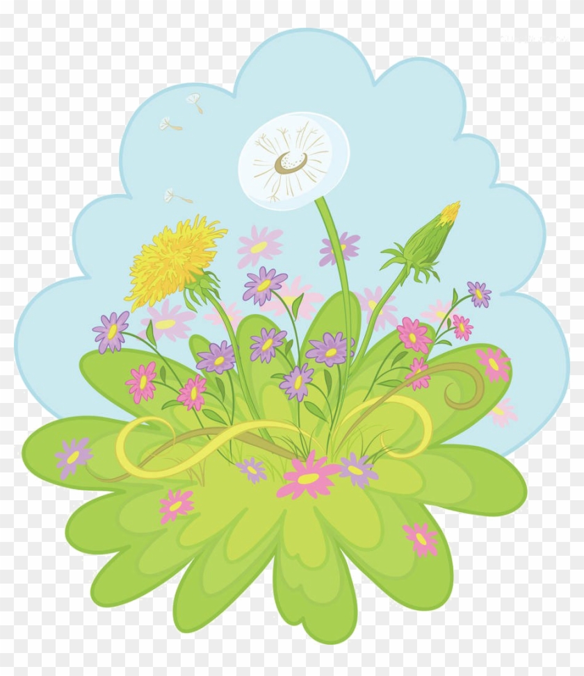 Dandelion Flower Drawing Illustration - Dandelion Flower Drawing Illustration #335168