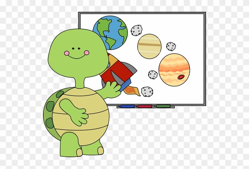 Animal Clipart Teacher Pencil And In Color For Teachers - Turtle Clipart School #335493