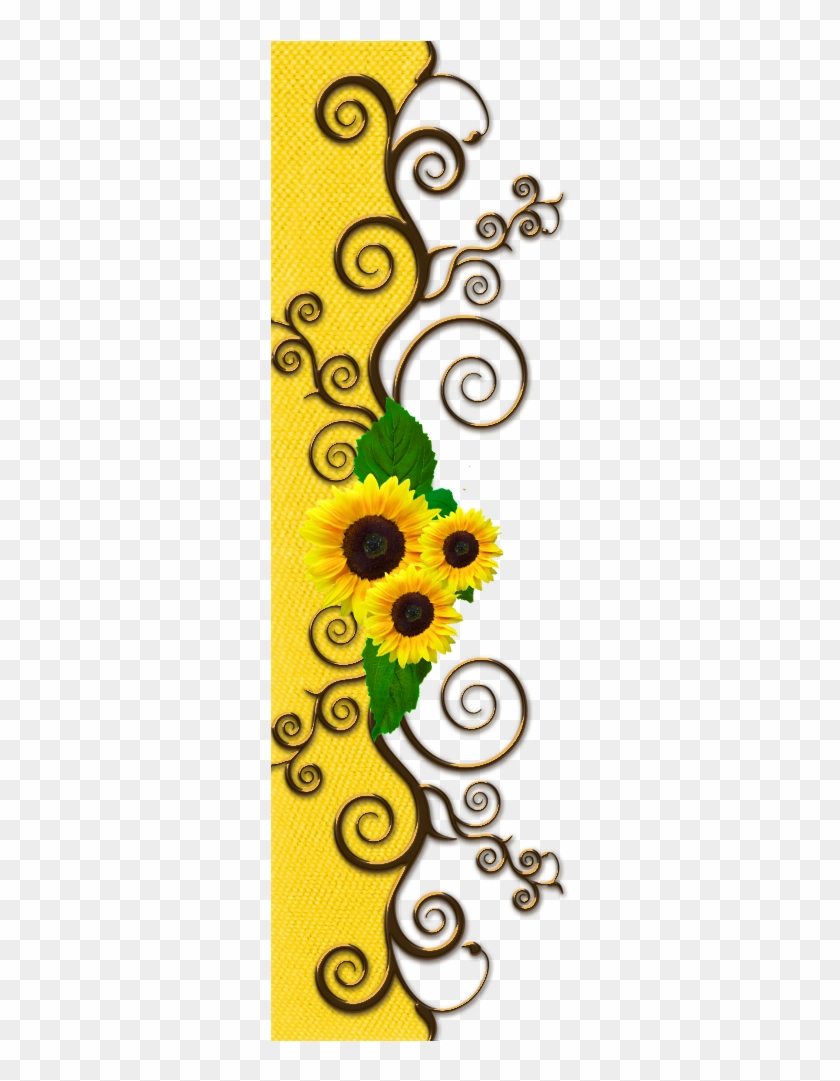 Borders Cantoneiras Cluster Borders Cantoneiras Cluster - Yellow Border Sunflower Png #336038