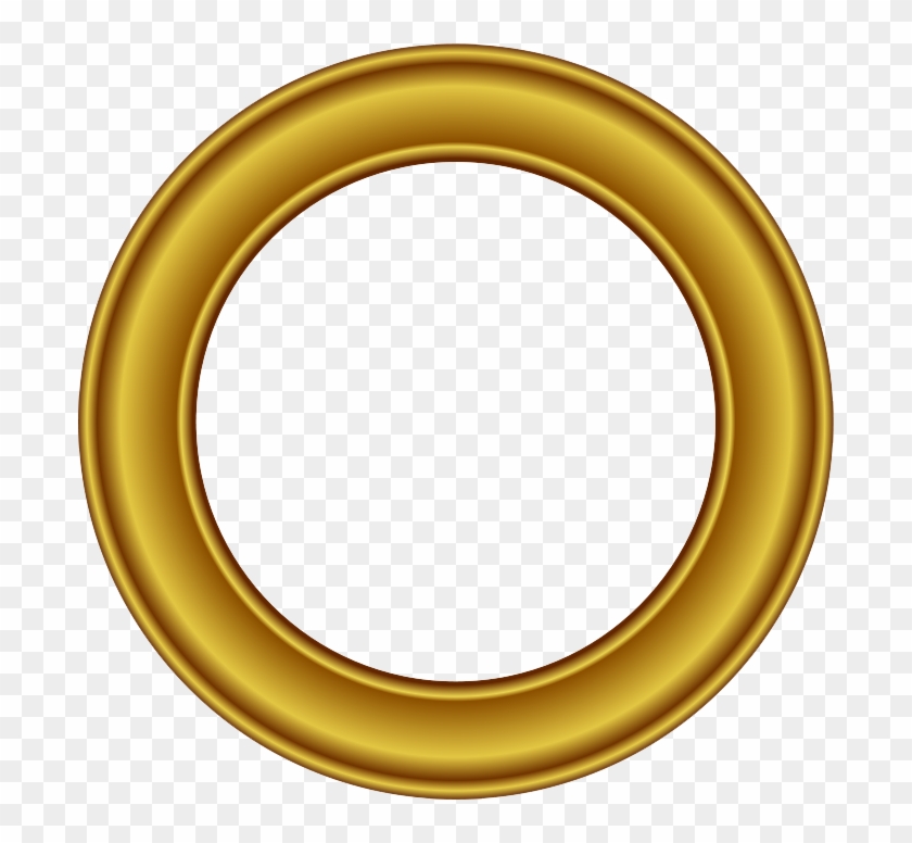 Golden Round Frame Png Free Download - Circular Photo Frames #336409