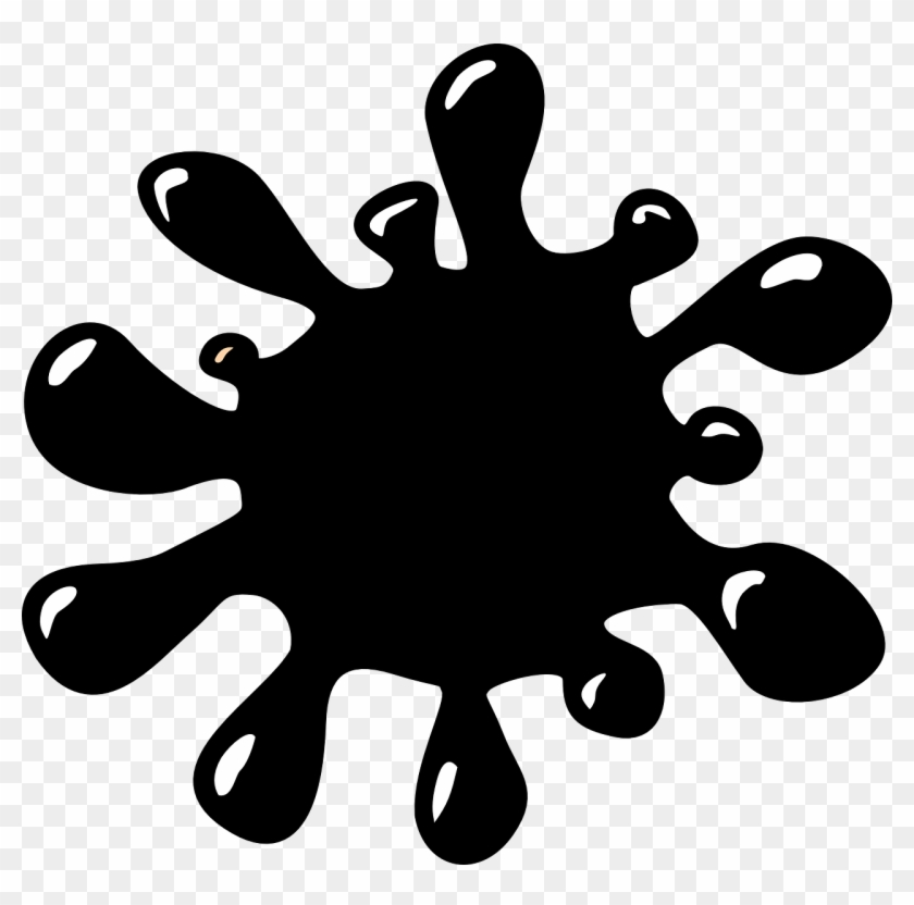 Block Border Cliparts 29, Buy Clip Art - Black Paint Splatter Cartoon #337033