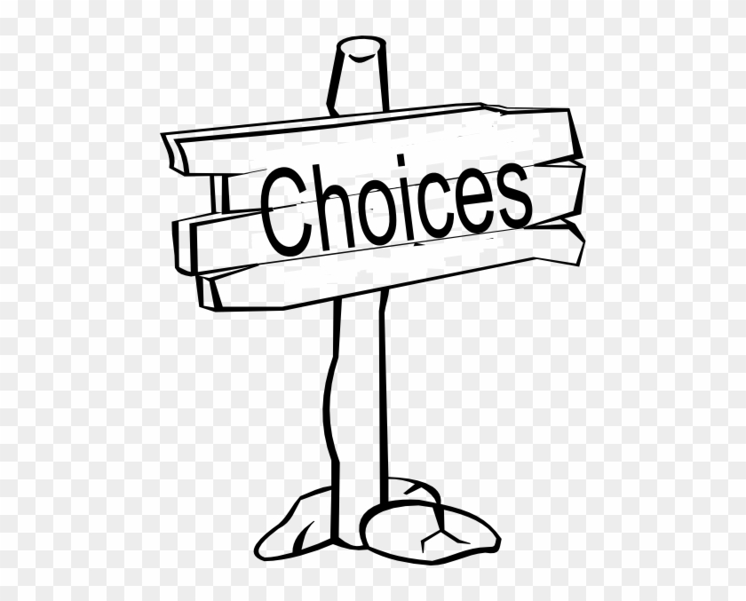 Choices And Consequences - Wooden Sign Clip Art #337374