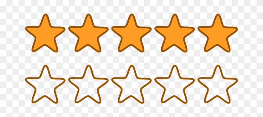 Rating Stars Orange Five 5 Votes Quality L - Five Stars Clip Art #337801