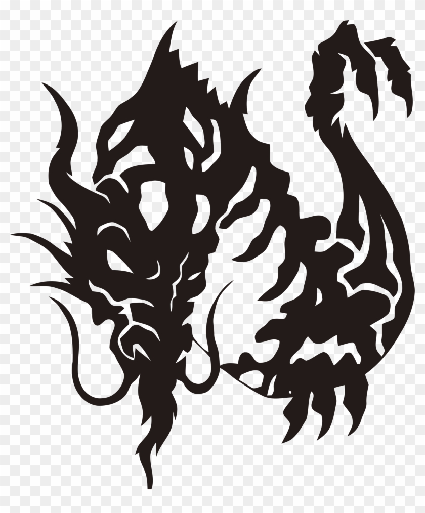 Clipart Tribal Dragon - Mini Dragon Tattoo #338397
