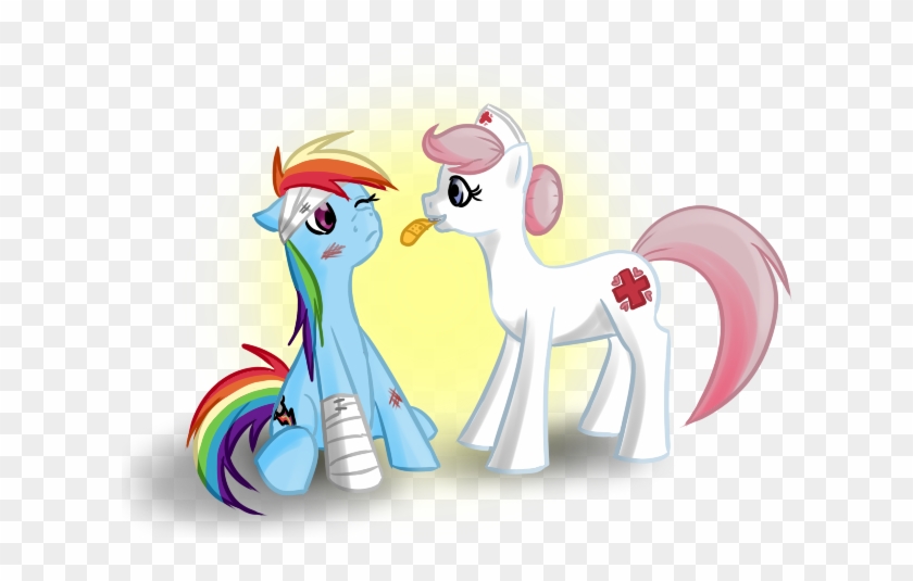 767115 Safe Rainbow Dash Nurse Redheart - Cartoon #338473