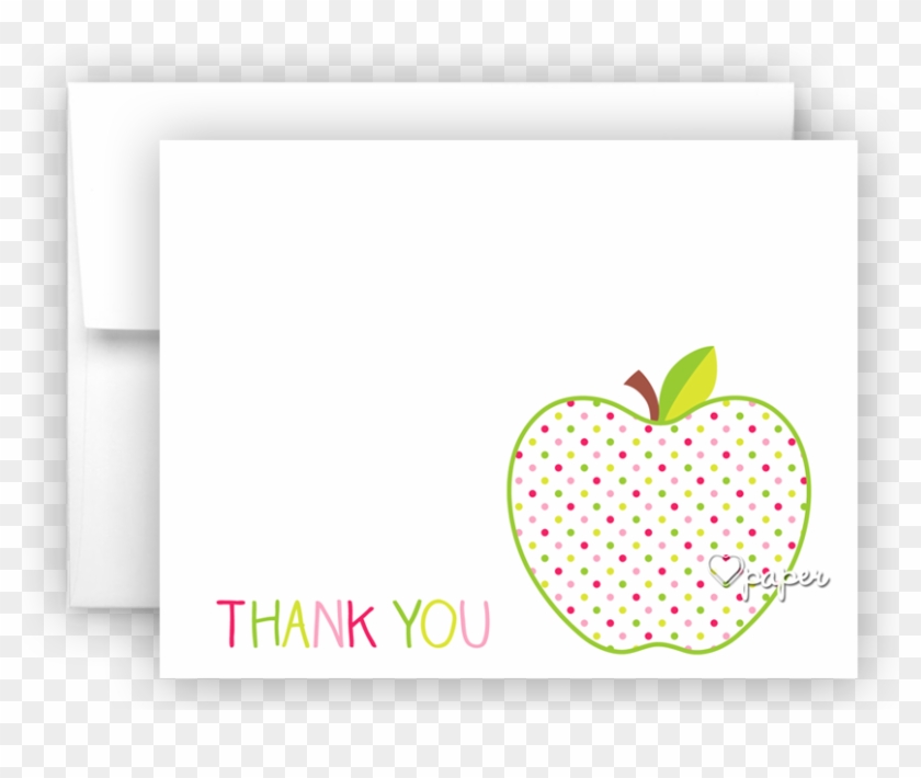 Polka Dot Apple Thank You Cards Note Card Stationery - Mcintosh #338688