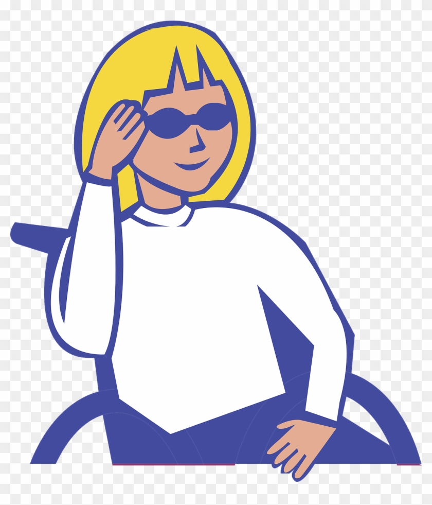 Girl In Wheelchair - Clip Art #340324