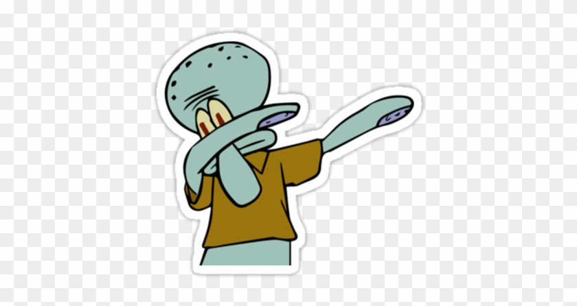 Squidward Dab - Transparent Background Discord Emoji #340596