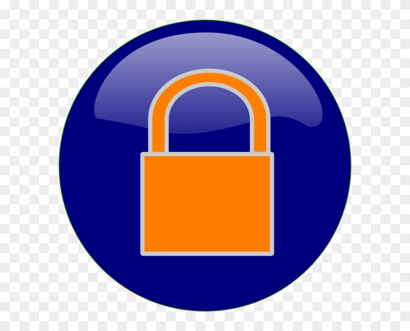 Orange Padlock Clip Art At Clker - Clip Art #340653