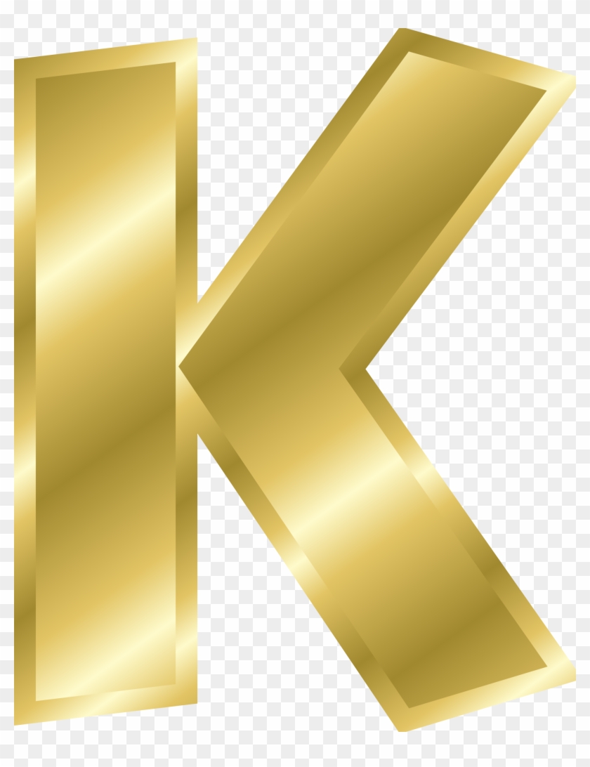 Golden Clipart Alphabet - Letter K In Gold #340804