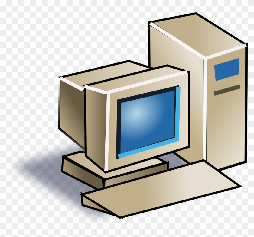 Old, Computer, Crt, Monitor, Keyboard, Free - Computer Clip Art #340866