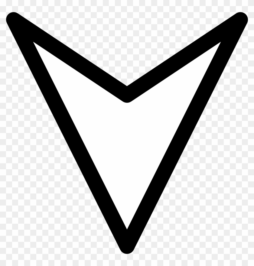 Shape Head, Arrow, Down, Triangle, Pointing, Arrows, - Arrow Down Png #341086