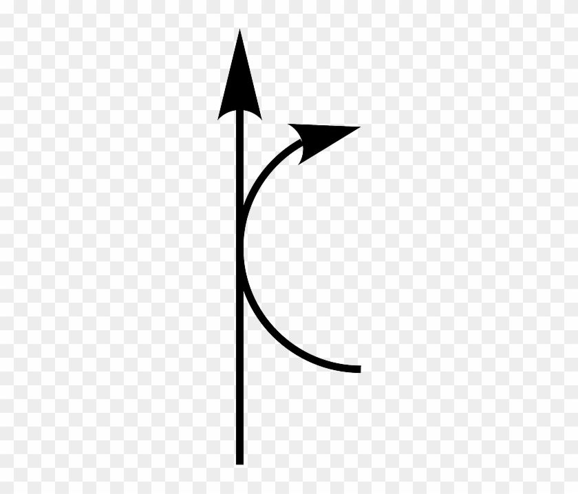 Right Tangential, Arrow, Up, Line, Tangent, Right - Tangent #341115