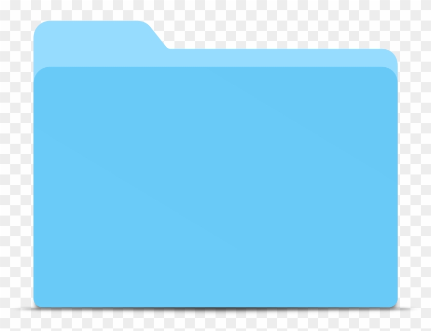 Blue Folder Without Solid Lines - Mac Folder Icon Png #341191