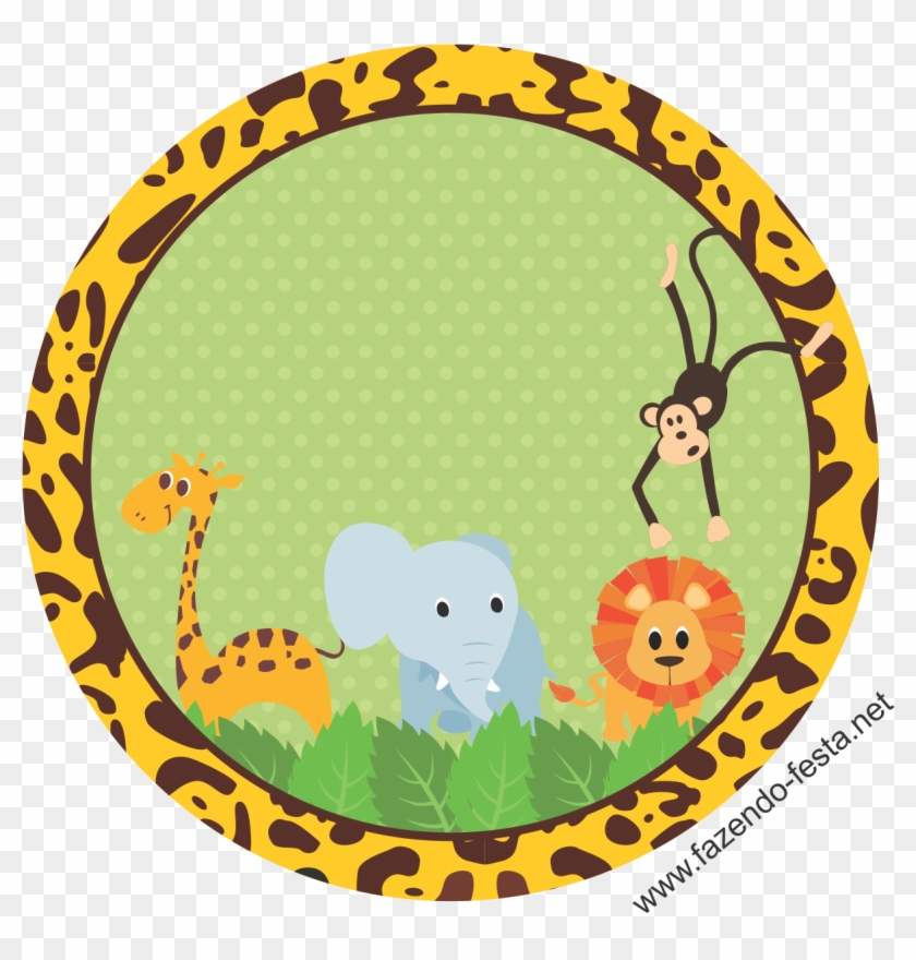 Kit Festa Safari Adesivo Sacolinha - Baby Shower Safari Png #341238