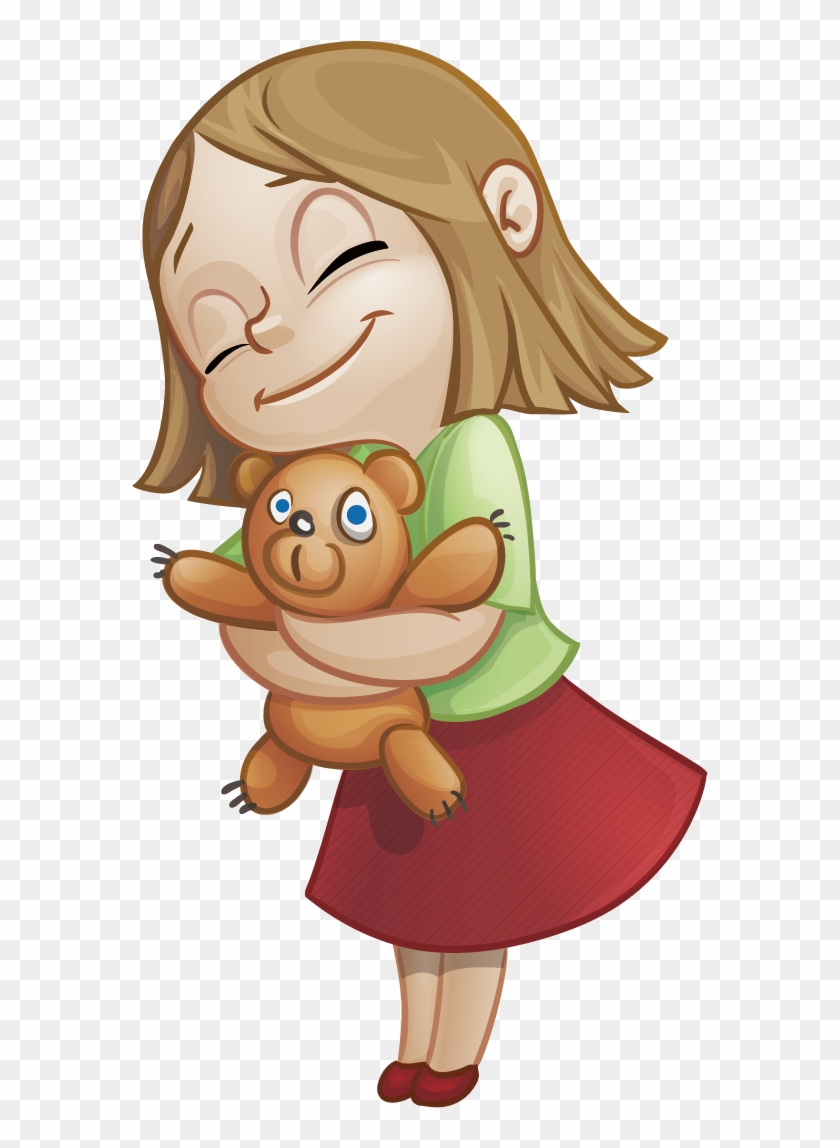Cartoon Sweetness Character Clip Art - Cute Girl Vector Character #341281