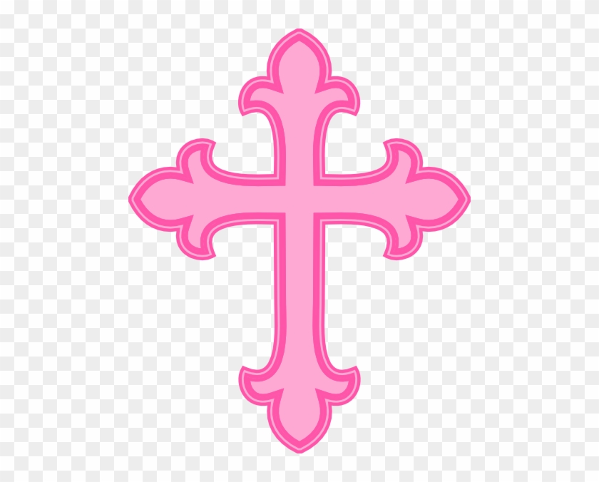 Pink Baptism Cross Clipart - Pink Cross For Baptism #341817