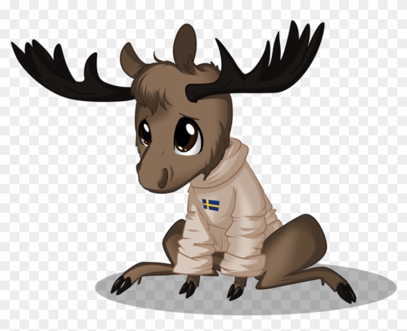 A Widdle Shy Moose By Lolepopenon - Cartoon #342243