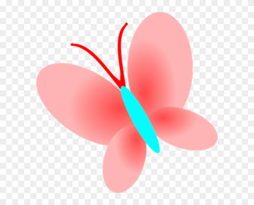 Light Pink Butterfly Clip Art - Butterfly Clipart Drawing Color #342600