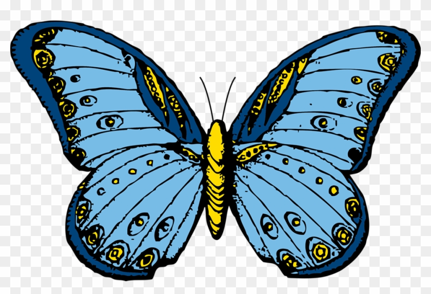 Blue Butterfly Shower Curtain #342831