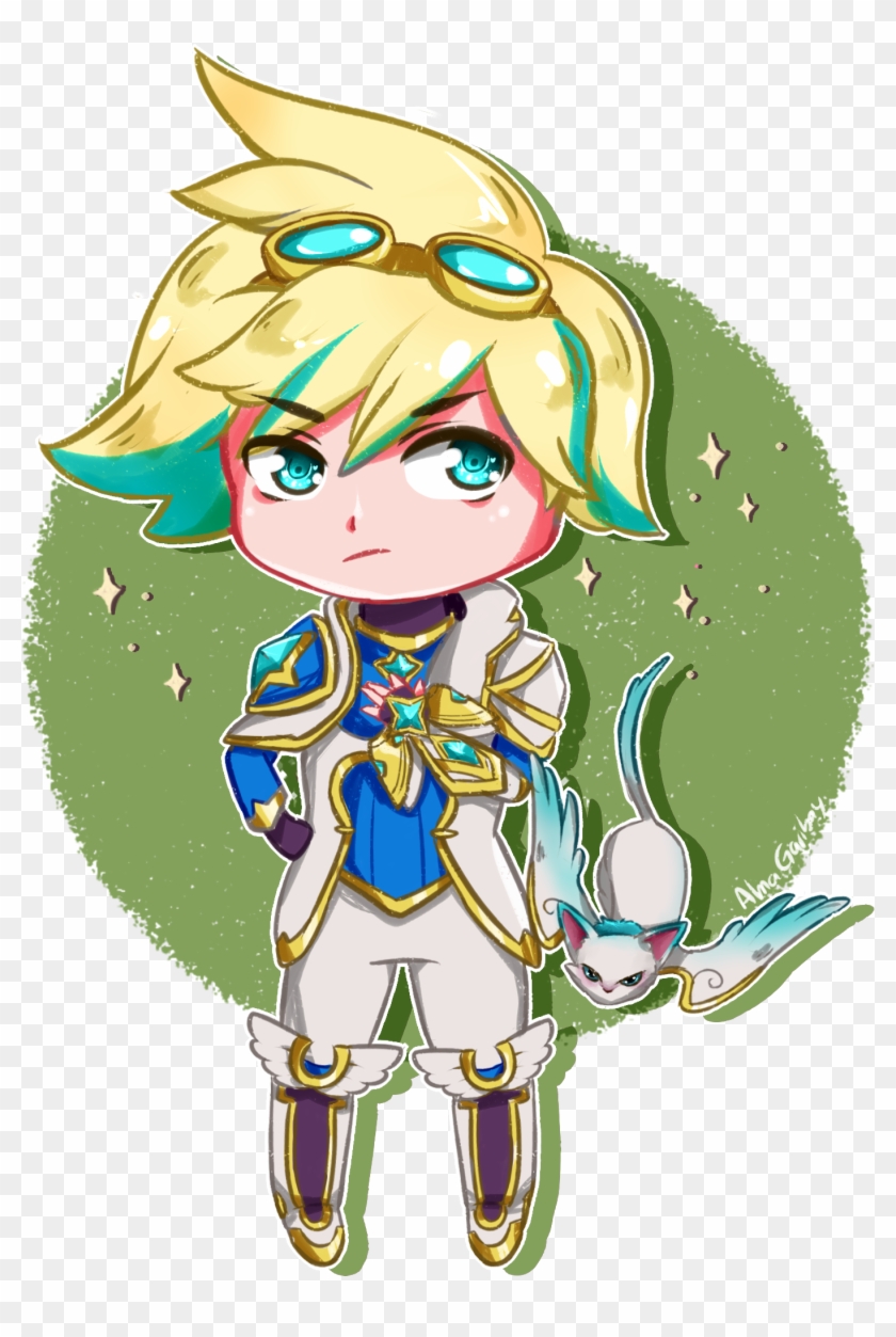 Chibi Star Guardian Ezreal By Almagkrueger Hd Wallpaper - Ezreal Guardian Estelar Chibi #344809