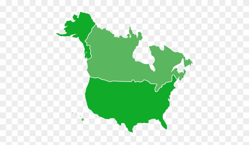 Map Of Us And Canada - North And South America Map #344921