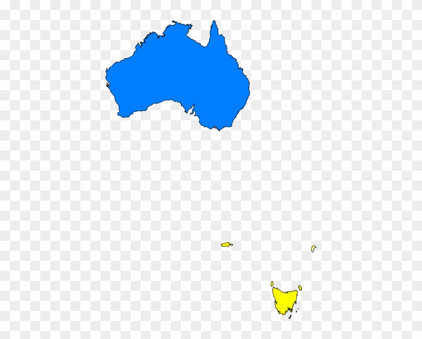 Australia Map Yellow Clip Art At Clker - Australia Map Infographic #345037