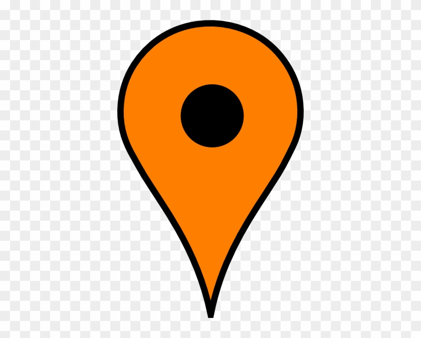 Map Clipart Marker - Google Maps Orange Marker #345071