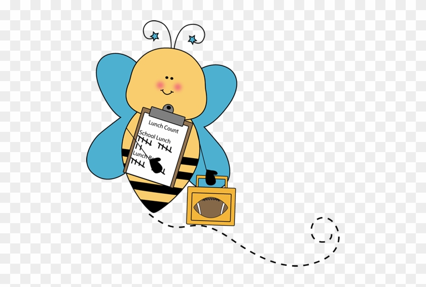 Bee Lunch Counter Clip Art - Bee School Clipart #345079