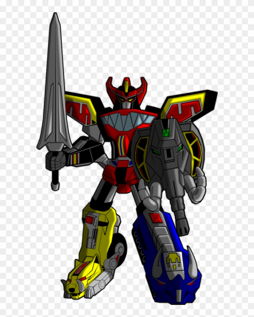 Power Rangers Animated New Power Rangers Wild Force - Power Ranger Megazord Cartoon #345397