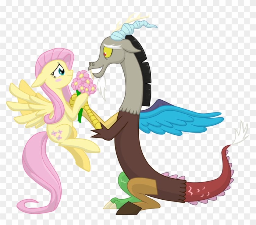 Fluttershy X Discord By Mlplazuli On Deviantart - My Little Pony Discord X Fluttershy #345447