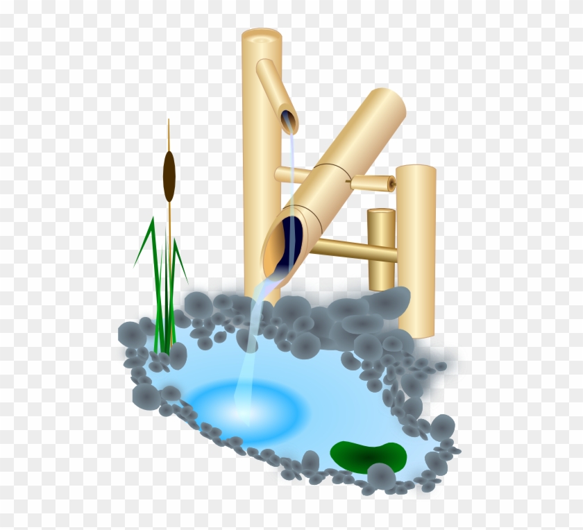 Fountain From Japan Clipart - Bamboo Water Fountain Vector #345488