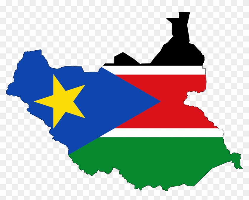 Sudan Flag Map With Stroke - South Africa Clip Art #345574