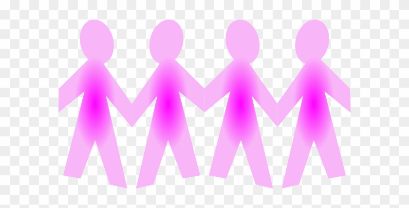 Chain Clipart Paper Doll - Paper People Chain Png #347016