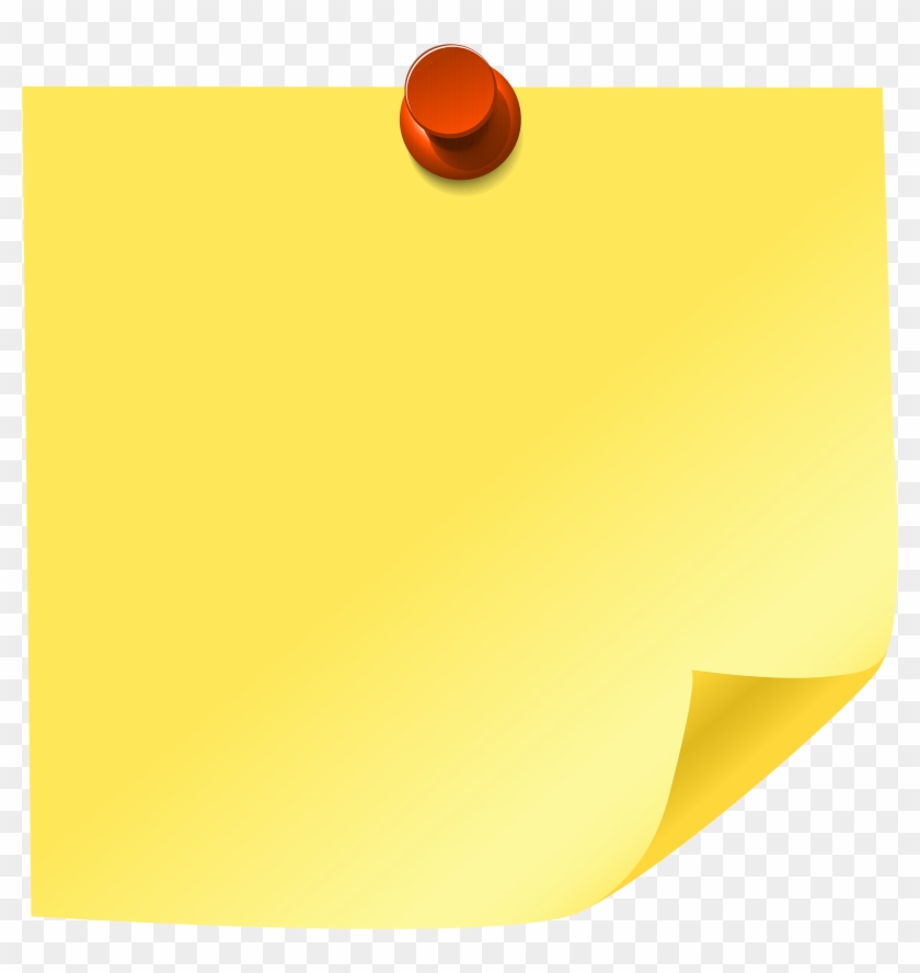 Yellow Sticky Note Png Clip Art - Sticky Note Clipart Transparent #347033