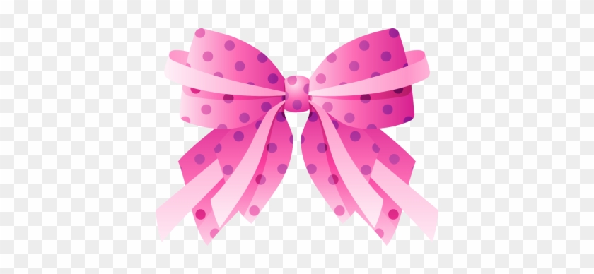 Polka Dot Pink Gift Bow Free Clip Arts Online Fotor - Boucle Et Ruban Rose #347082