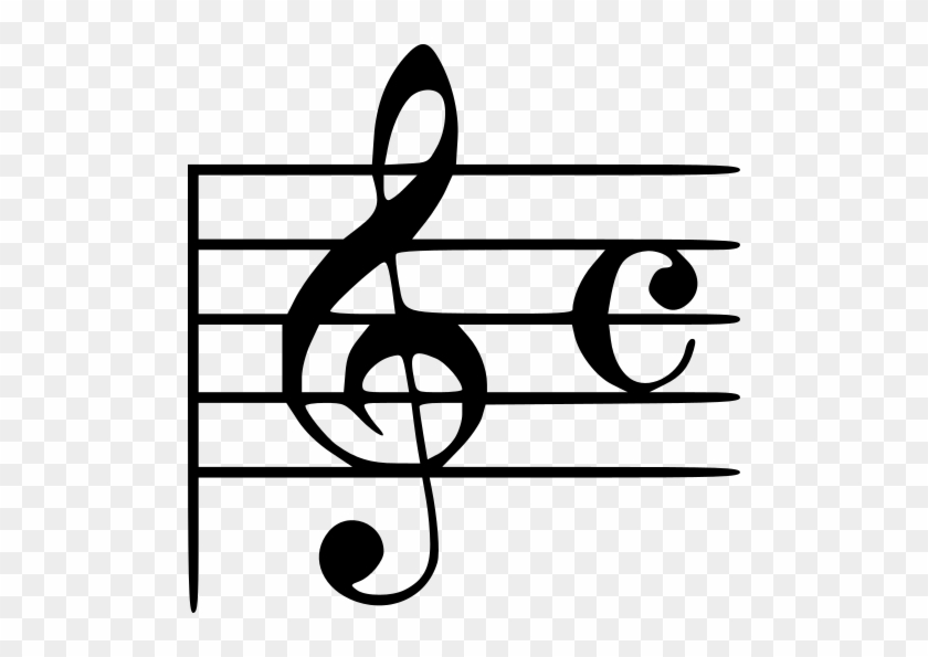 This Image Rendered As Png In Other Widths - Treble Clef With Ac #347182
