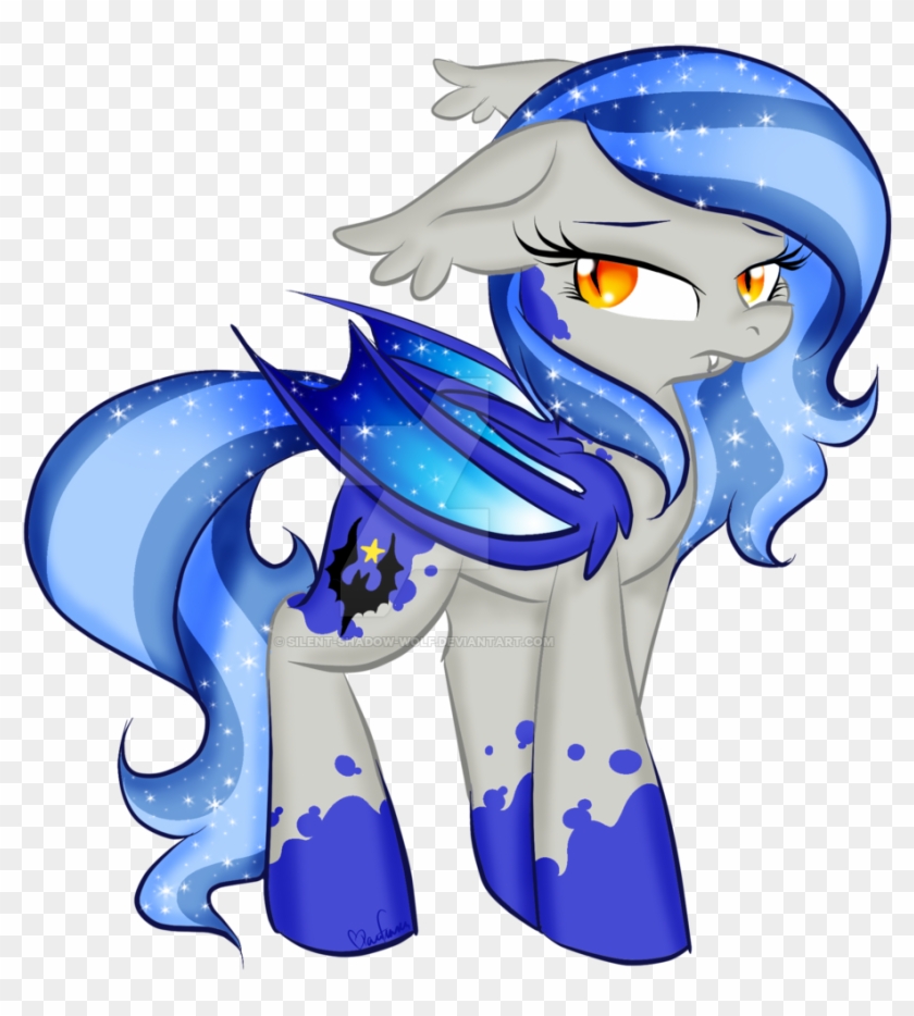 Silent Shadow Wolf, Bat Pony, Floppy Ears, Obtrusive - Sad Wolf Shadow #347266