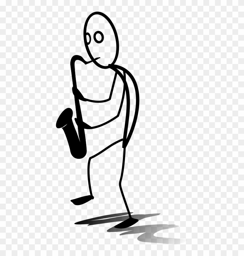 Zazzle Stick Figure Man Saxophone Player Got Chops? #347340