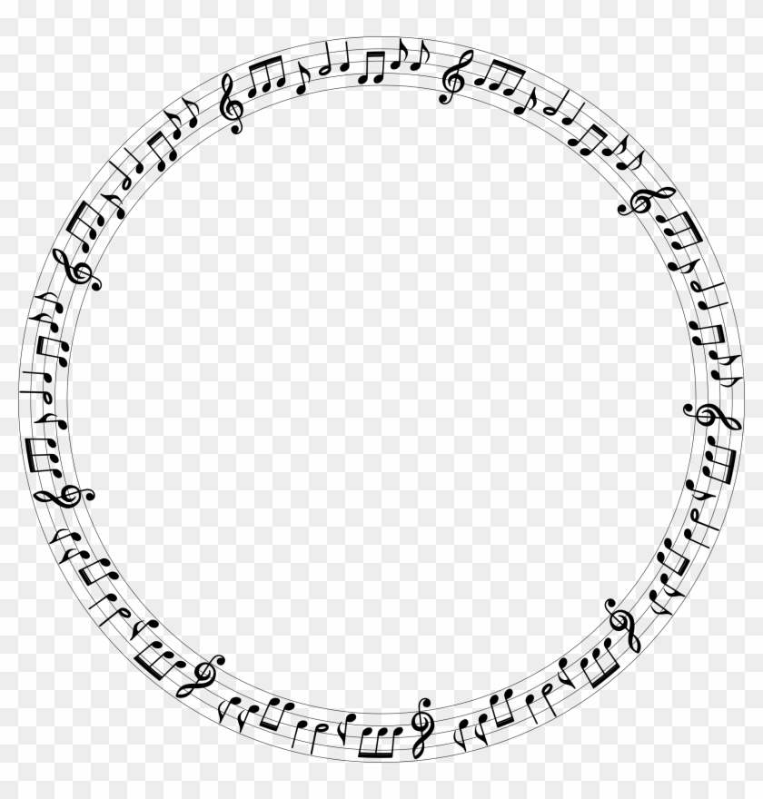 Musical Clip Art Circle - Music Notes Art #347416