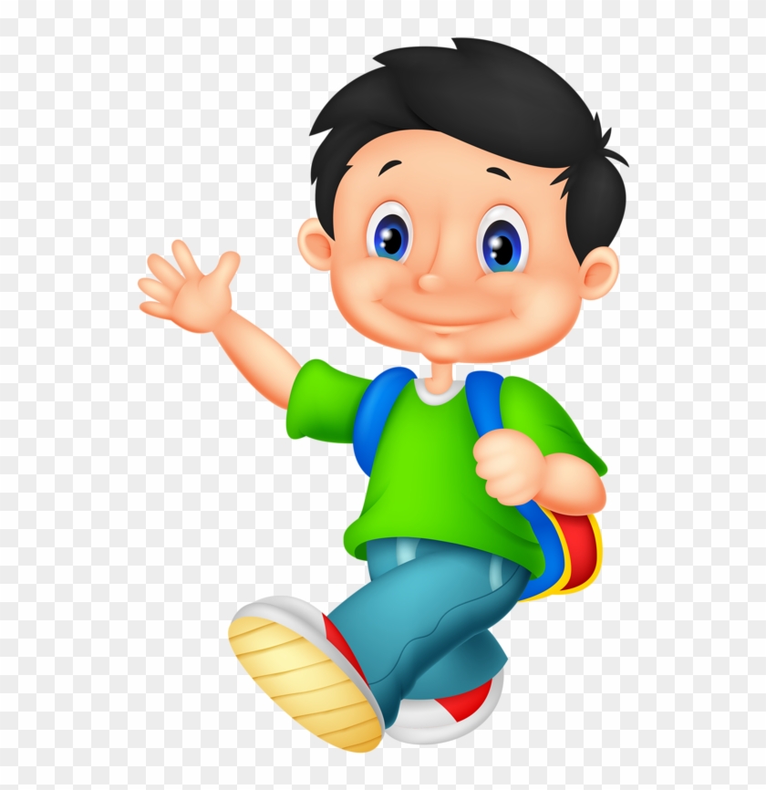Boy Clipart School Student - Cartoon School Boy #347505