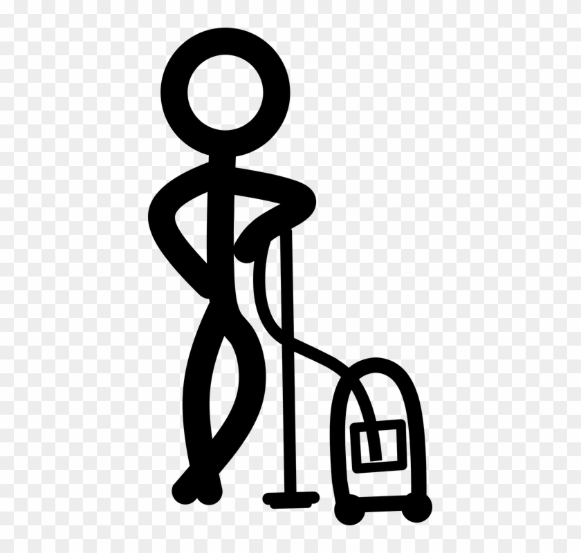 Carpet Cleaning Clipart - Markenlos Stick Man Spaß Reiniger Geburtstag Abzeichen #348203